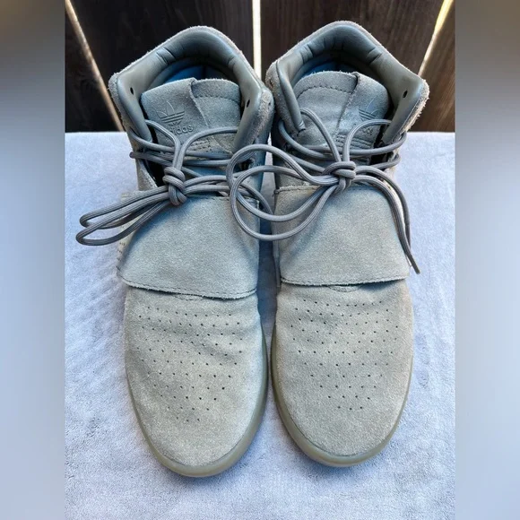 Adidas Invader Strap Green Grey Suede US M 7.5 W 9 - Picture 1 of 6